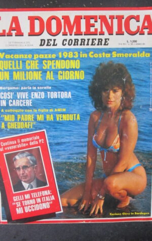 DOMENICA DEL CORRIERE 36 1983 VACANZE 1983 CORINNE CLERY LICIO GELLY  [VL11]