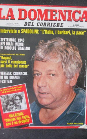 DOMENICA CORRIERE 38 1983 PAOLO VILLAGGIO RODOLFO GRAZIANI BEATRICE FERRI [VL11]