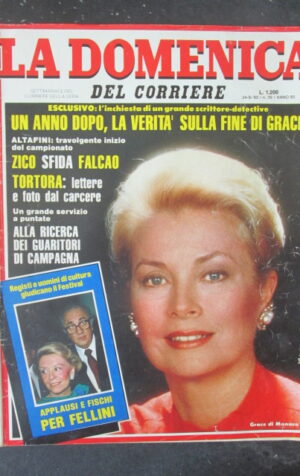 DOMENICA DEL CORRIERE 39 1983 GRACE DI MONACO ZICO FALCAO FELLINI [VL11]