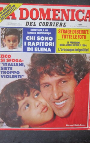 DOMENICA DEL CORRIERE 45 1983 ZICO FLAVIO BUCCI MICAELA PIGNATELLI BEIRUT [VL11]