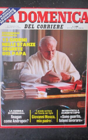 DOMENICA DEL CORRIERE 46 1983 LANA WOOD PAPA WOJTYLA REAGAN [VL11]