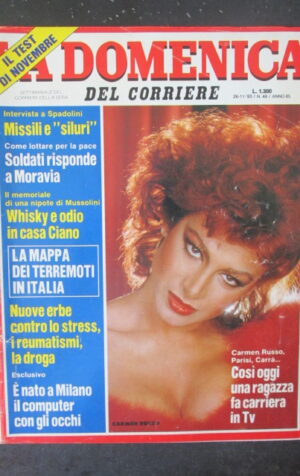 DOMENICA DEL CORRIERE 48 1983 CARMEN RUSSO PARISI CARRA TERREMOTI ITALIA [VL11]