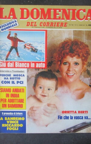 DOMENICA DEL CORRIERE 6 1982 TROMBADORI ORIETTA BERTI ARBORE [VL11]