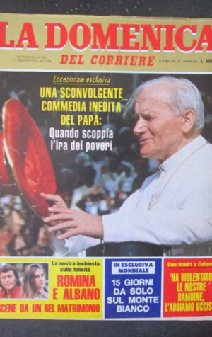 DOMENICA DEL CORRIERE 10 1982 PAPA WOJTYLA ROMINA POWER  ALBANO [VL11]