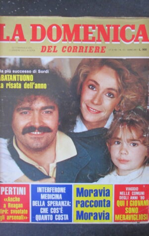 DOMENICA DEL CORRIERE 13 1982 ABATANTUONO PERTINI MORAVIA [VL11]