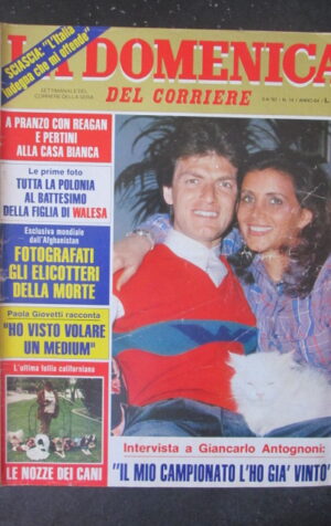 DOMENICA DEL CORRIERE 14 1982 REAGAN WALESA PAOLO GIOVETTI ANTOGNONI [VL11]