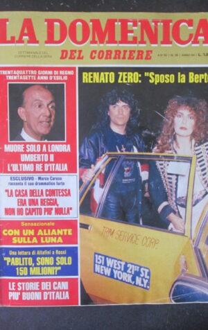 DOMENICA DEL CORRIERE 36 1982 RENATO ZERO LOREDANA BERTE MARCO CARUSO  [VL11]