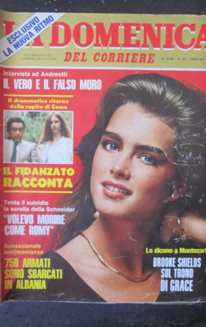 DOMENICA DEL CORRIERE 42 1982 BROOKE SHIELDS ANDREOTTI IGLESIAS ALBORETO [VL11]