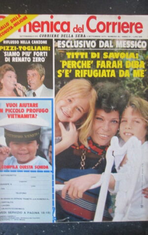 DOMENICA CORRIERE 36 1979 TITTI SAVOIA NILLA PIZZI MORTE GIUSEPPE MEAZZA [C25D-1