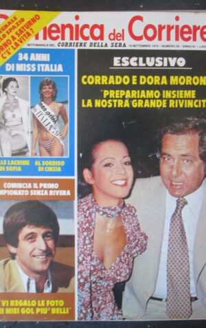 DOMENICA CORRIERE 38 1979 CORRADO E DORA MORONI MISS ITALIA RIVERA [C25D-1]
