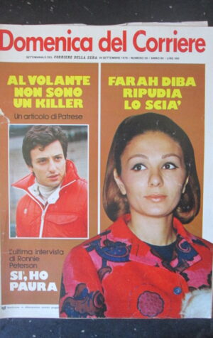 DOMENICA CORRIERE 39 1978 FARAH DIBA ALUNNI MORTE RONNIE PETERSON [C25D-1]