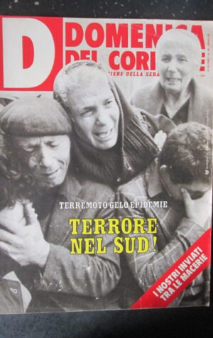DOMENICA CORRIERE 49 1980 TERREMOTO IRPINIA GATTI DI VICOLO MIRACOLI [C25D-2]