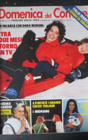 DOMENICA CORRIERE 5 1980 DORA MORONI ZEUDI ARAYA INDIRA GHANDI VERONA [C25D-2]