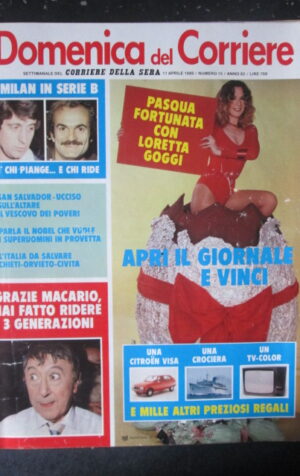 DOMENICA CORRIERE 15 1980 LORETTA GOGGI MILAN IN  B SILVIO BERLUSCONI [C25D-2]
