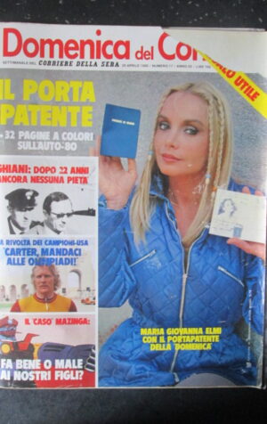 DOMENICA CORRIERE 17 1980 MARIA GIOVANNA ELMI - CASO MAZINGA ROBOT [C25D-2]