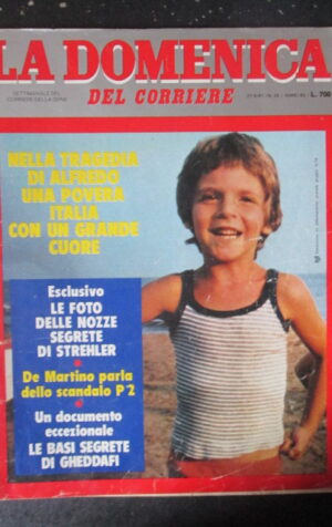 DOMENICA CORRIERE 26 1981 TRAGEDIA MORTE DI ALFREDINO  [C25D-2]