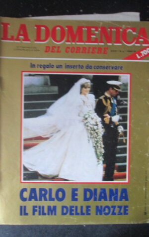 DOMENICA CORRIERE 32 1981 INSERTO FILM DELLE NOZZE DI CARLO E DIANA [C25D-2]
