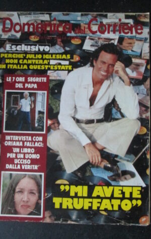 DOMENICA DEL CORRIERE 28 1979 JULIO IGLESIAS ORIANA FALLACI MARTY FELDMAN [VL10]