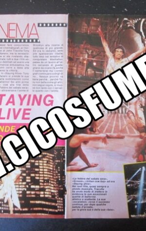 RITAGLIO CLIPPING TONY MANERO 2 PAGINE 1984 [MV19M-1]