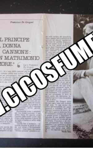 RITAGLIO CLIPPING FRANCESCO DE GREGORI 2 PAGINE 1984 [MV19M-1]