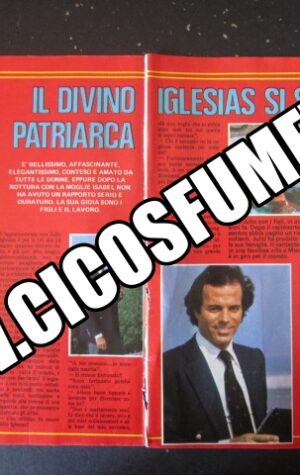 RITAGLIO CLIPPING JULIO IGLESIAS 2 PAGINE 1984 [MV19M-1]