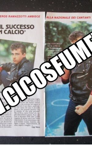 RITAGLIO CLIPPING EROS RAMAZZOTTI 2 PAGINE 1984 [MV19M-2]
