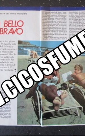 RITAGLIO CLIPPING YANNICK NOAH 2 PAGINE 1984 [MV19M-2]