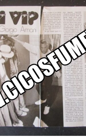 RITAGLIO CLIPPING GIORGIO ARMANI 2 PAGINE 1984 [MV19M-2]