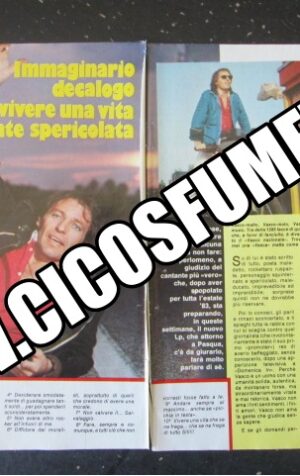 RITAGLIO CLIPPING VASCO ROSSI 2 PAGINE 1984 [MV19M-2]