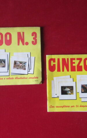ALBUM CINEZOO N°2 E N°3 + 46 DIAPOSITIVE AUDIOVISIVI EDITRICE ANNI 70 [H055]