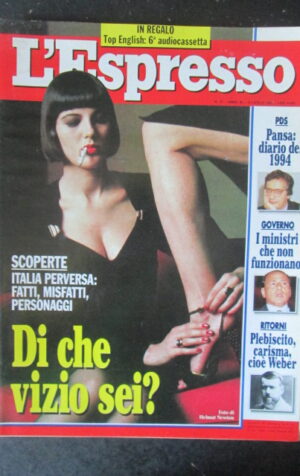 ESPRESSO 27 1994 COPERTINA DI HELMUT NEWTON ELVIRA SELLERIO [G82C]