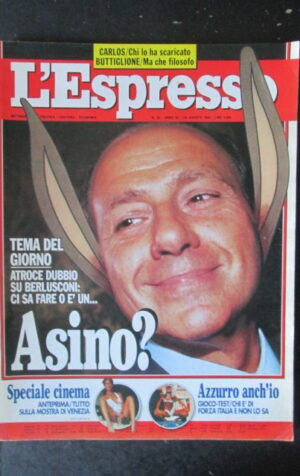 ESPRESSO 34 1994 BERLUSCONI PAOLO MIELI JAMIE LEE CURTIS [G82C]