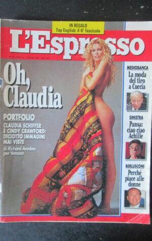 ESPRESSO 22 1994 CLAUDIA SCHIFFER PANSA BERLUSCONI [G82D]