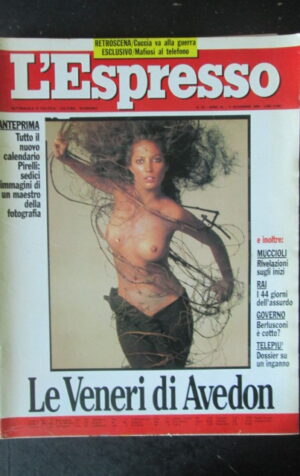ESPRESSO 45 1994 CALENDARIO PIRELLI RICHARD AVEDON  BERLUSCONI [G82D]