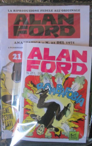 ALAN FORD 21 CON ADESIVI RISTAMPA ANASTATICA  + FASCICOLO GAZZETTA [MV19E]