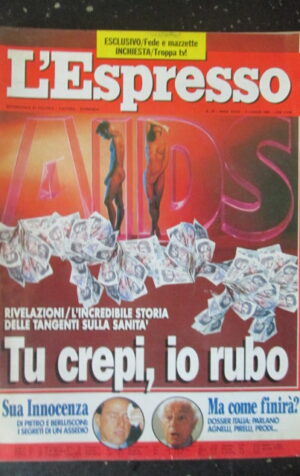 ESPRESSO 26 1993 DI PIETRO BERLUSCONI AGNELLI PIRELLI PRODI [G108F]