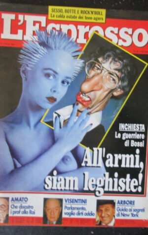 ESPRESSO 28 1993 AMATO VISENTINI ARBORE INCHIESTA LA GUERRA DI BOSSI [G108F]