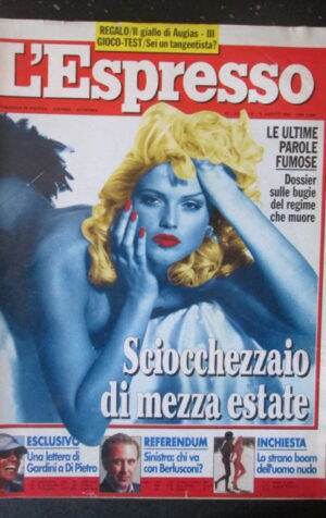 ESPRESSO 32 1993 BETTINO CRAXI RAUL GARDINI MICHELE SANTORO CIAMPI [G108F]