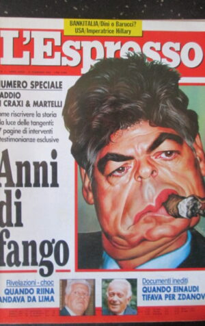 ESPRESSO 7 1993 CRAXI MARTELLI HILLARY CLINTON SALVO LIMA BETTINO CRAXI [G108F]