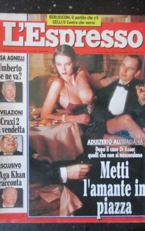 ESPRESSO 44 1993 AGNELLI CRAXI HELMUT NEWTON [G111A]