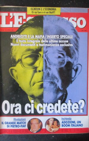 ESPRESSO 16 1993 ANDREOTTI DI PIETRO BERLUSCONI BILL CLINTON [G111A]