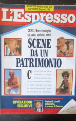 ESPRESSO 4 1993 SILVANO LARINI BETTINO CRAXI ANNA CRAXI FILIPPO PANSECA [G111A]