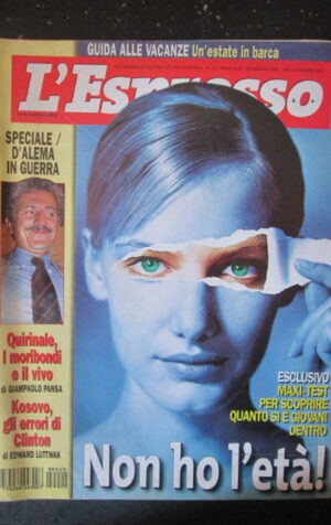 ESPRESSO 20 1999 D' ALEMA GIANPAOLO PANSA CLINTON [G81W]