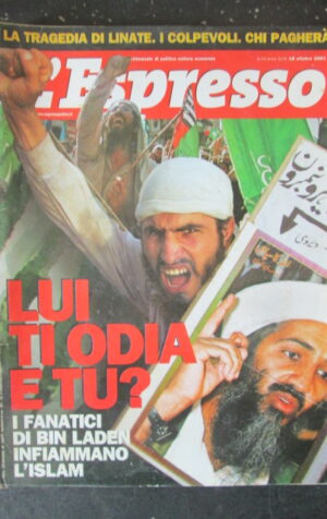 ESPRESSO 42 2001 BIN LADEN TOMMASI STANLEY KUBRICK LA TRAGEDIA DI LINATE [G110D]