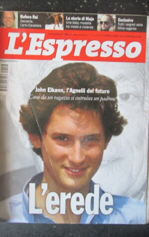 ESPRESSO 13 2001 ZACCARIA RAI JOHN ELKANN L'EREDE MINA [G108E]