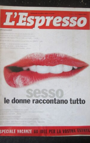ESPRESSO 23 2001 ANTONIO FAZIO G8 BERLUSCONI DOSSIER SESSO [G108E]