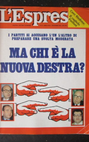 ESPRESSO 43 1981 NENNI MERLONI GILLES MARTINET SCANDALO NICCOLAI  [G81Q]