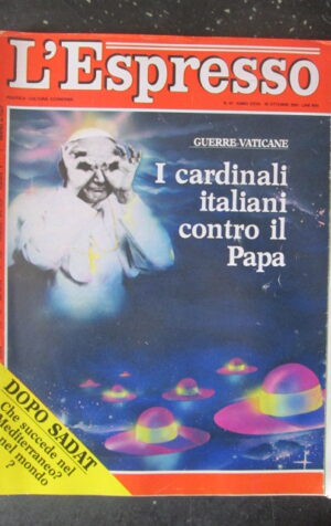 ESPRESSO 41 1981 BETTINO CRAXI DOSSIER I CARDINALI CONTRO IL PAPA [G81Q]
