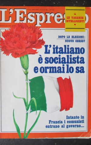 ESPRESSO 26 1981 NEMBO SIC GIANNI AGNELLI DOSSIER P2 E COSA NOSTRA [G81Q]