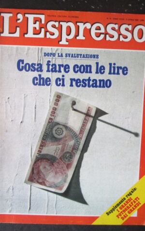 ESPRESSO 13 1981 CASO VALLANZASCA PABLO PICASSO SVALUTAZIOINE LIRA [G81Q]